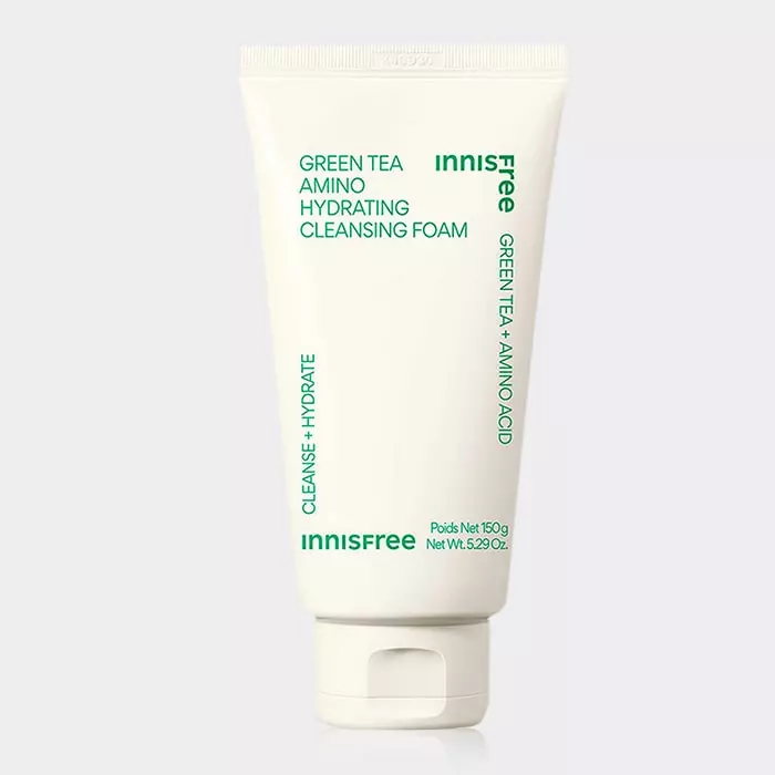 فوم شستشو چای سبز اینیسفری مدل innisfree Green tea Amino Hydrating Cleansing Foam 150g